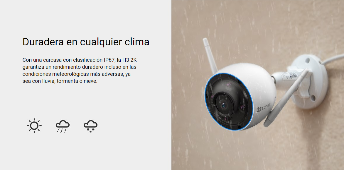 Cámara de seguridad H3 2K (3MP Sirena y Luz)