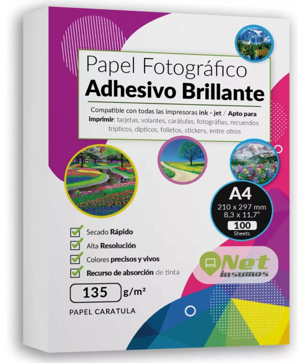 Impresión Papel adhesivo Stickers - Hoja completa tamaño A4 21 x 30 cm